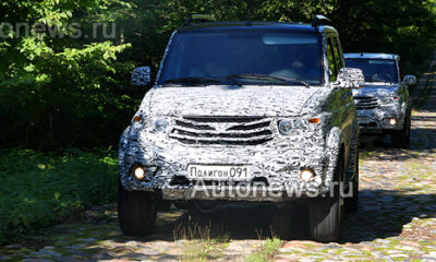 Новые UAZ Patriot и Pickup впервые заметили на тестах