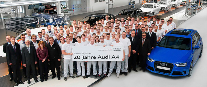 Audi A4 исполнилось 20 лет