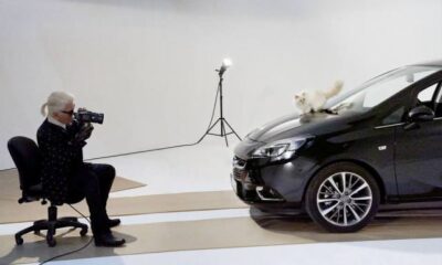 Opel Corsa и кошка Шупетт позируют для Карла Лагерфельда