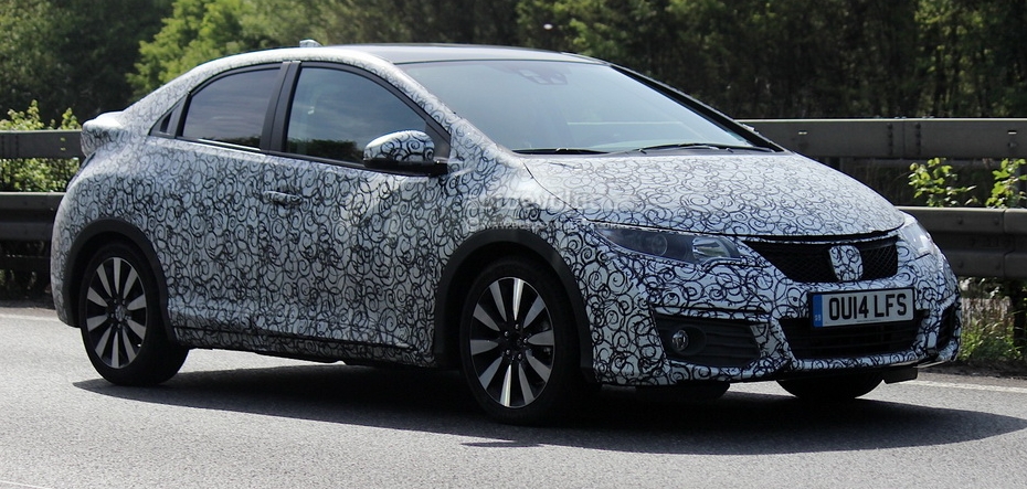 Концепт Honda Civic засняли во время испытаний