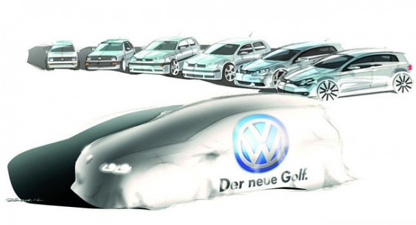 Volkswagen распространил первый скетч нового Golf