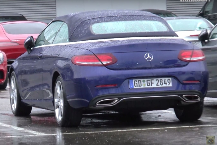 Серийная версия кабриолета Mercedes C-Class засветилась на видео