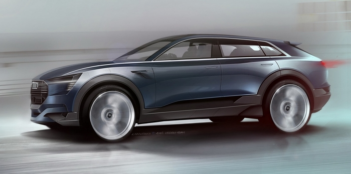 Audi e-tron quattro станет первым электрическим кроссовером марки