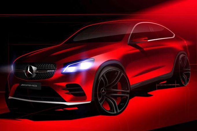 Mercedes GLC Coupe: первый тизер и шпионские фотографии