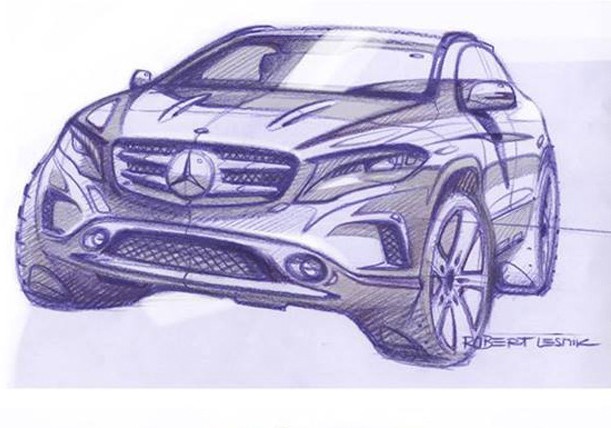 Mercedes поделился новым скетчем GLA