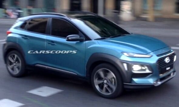 Hyundai Kona замечен в Мадриде уже без камуфляжа