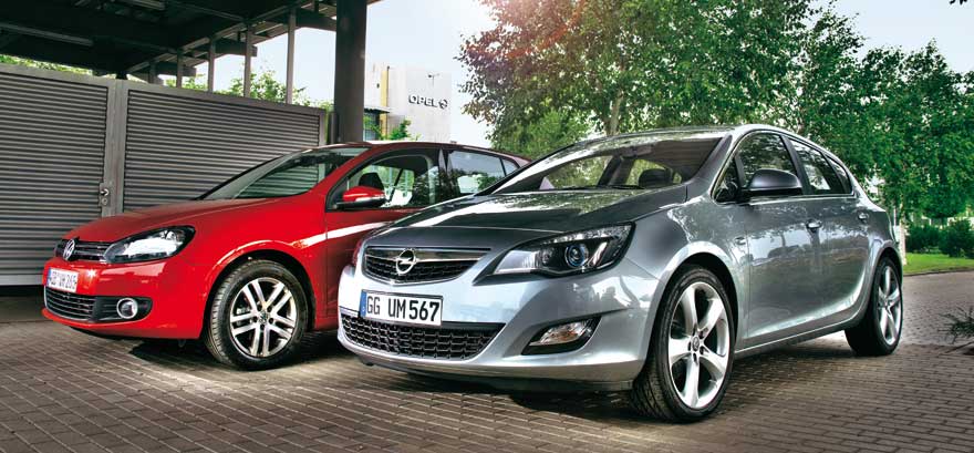 Opel Astra против VW Golf VI