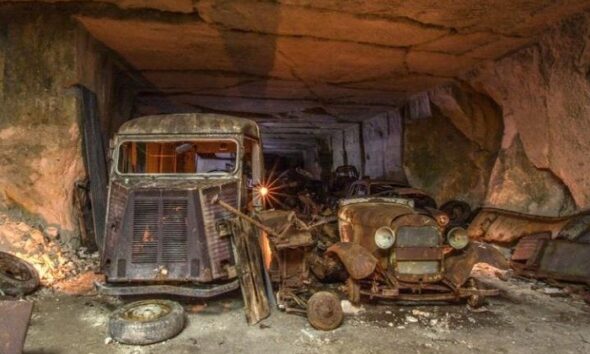 Раритетные авто прятали в каменоломне