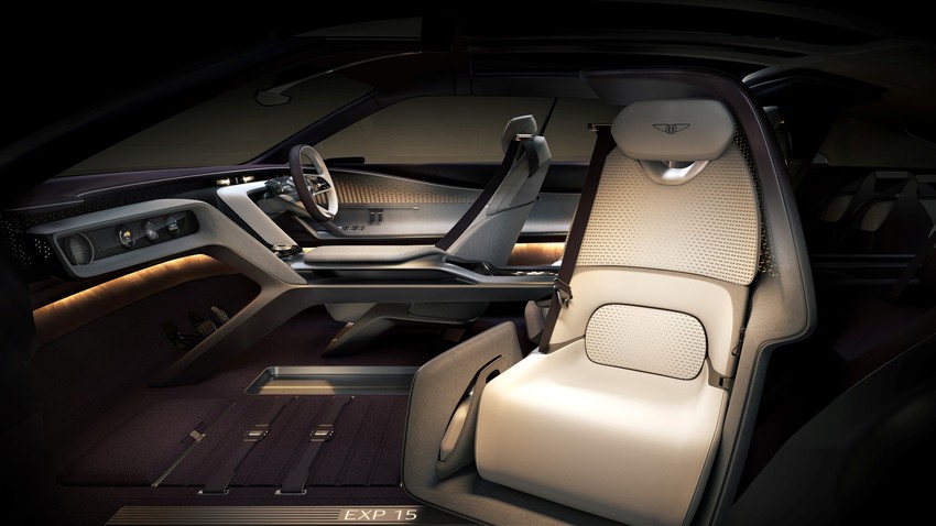 Концепт Bentley EXP 15 салон вид второй