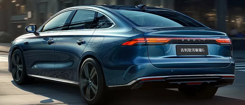 Новый седан Geely Galaxy Starshine 6 экстерьер вид второй
